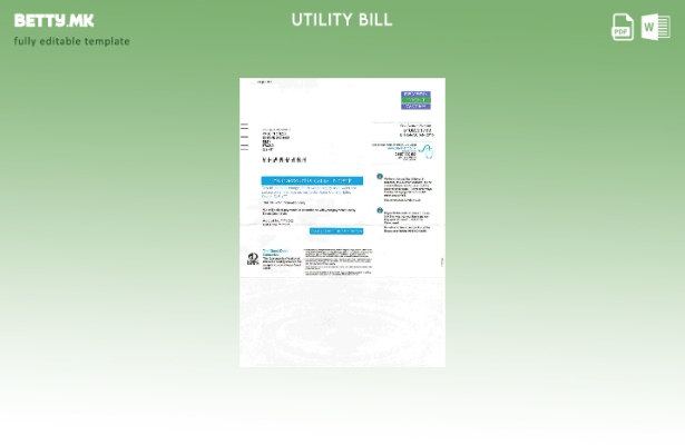 Модерен стил Обединетото Кралство Северн Трент Шаблон за комунални сметки за вод
